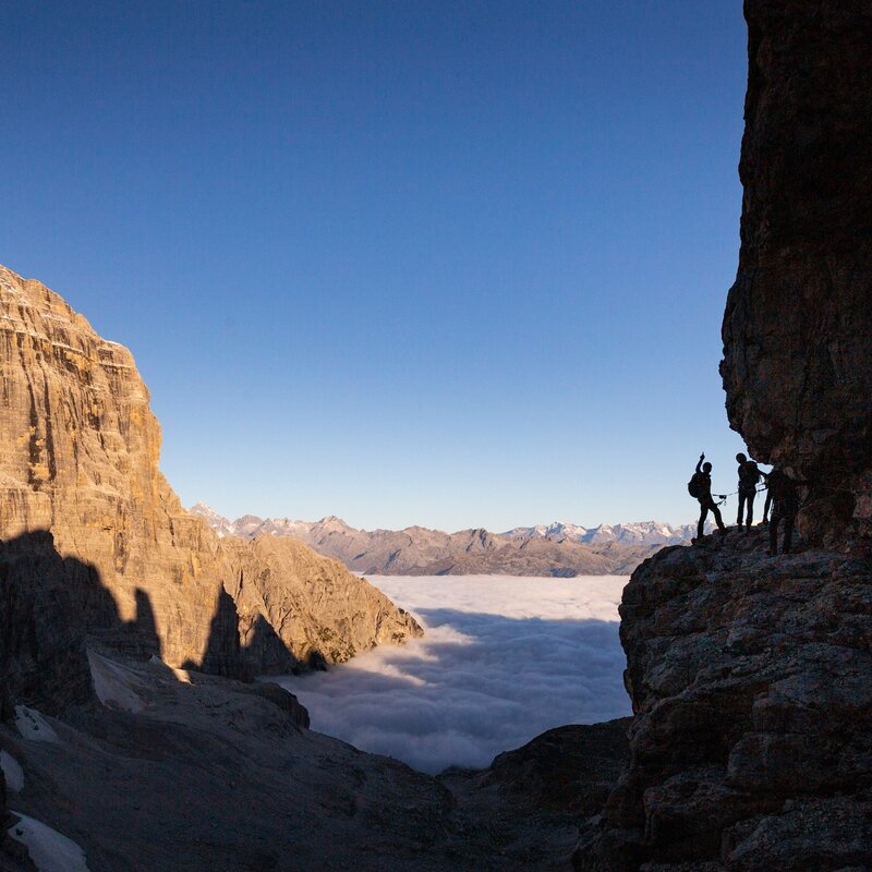 On Bocchette Centrali, the most scenic via ferrata in the heart of the Brenta Dolomites | © Filippo Frizzera, 2019 On Bocchette Centrali, the most scenic via ferrata in the heart of the Brenta Dolomites | © Filippo Frizzera, 2019