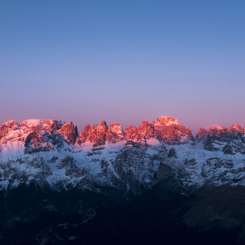 Enrosadira skyline of the Brenta Dolomites | © Filippo Frizzera, 2015 Enrosadira skyline of the Brenta Dolomites | © Filippo Frizzera, 2015