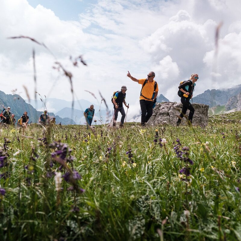In Val d'Ambiez, in the Brenta Dolomites, with the mountain guides | © Filippo Frizzera, 2022 In Val d'Ambiez, in the Brenta Dolomites, with the mountain guides | © Filippo Frizzera, 2022