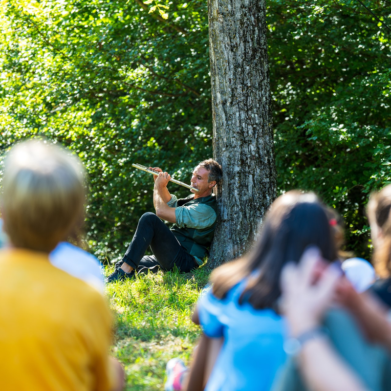 Concerto nel bosco al Festival Orme, organizzato a Fai della Paganella | © Giovanni Danieli, 2023