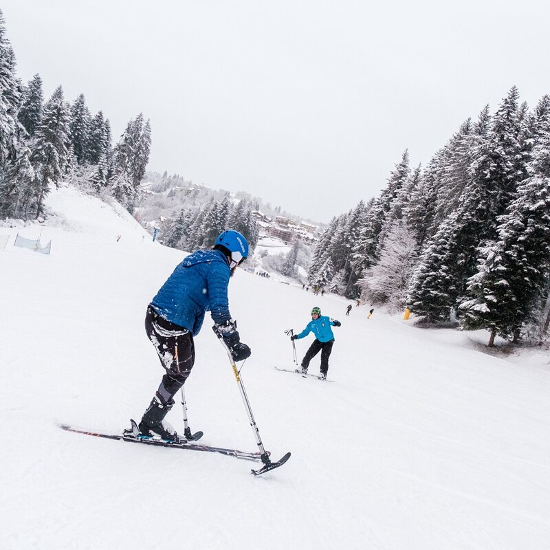 Inclusive skiing in Paganella, monoski lesson | © Filippo Frizzera, 2023